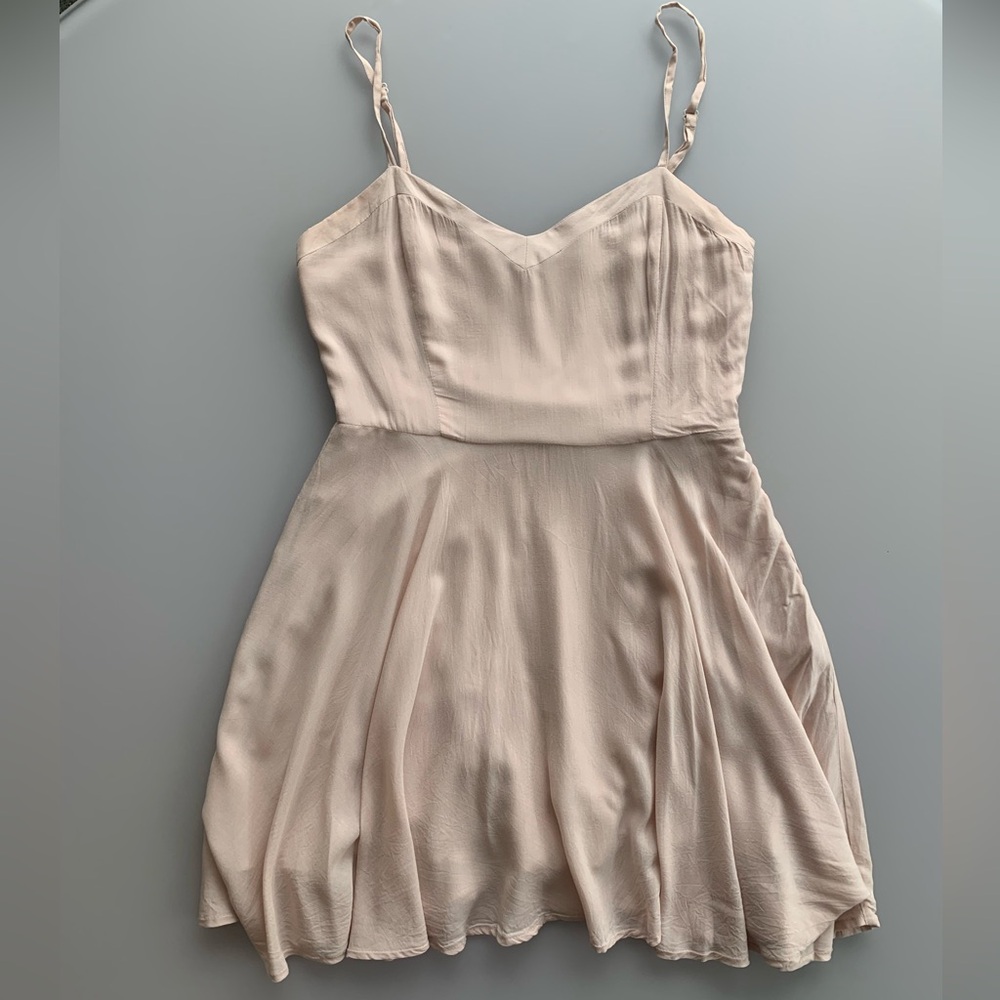Talula Skater Mini Dress in Blush Pink | Size 4